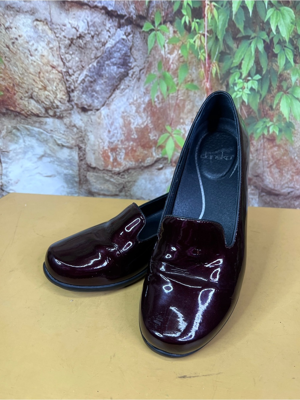 DANSKO Burgundy Olivia Patent Leather Loafers, 39 - Picture 4 of 14